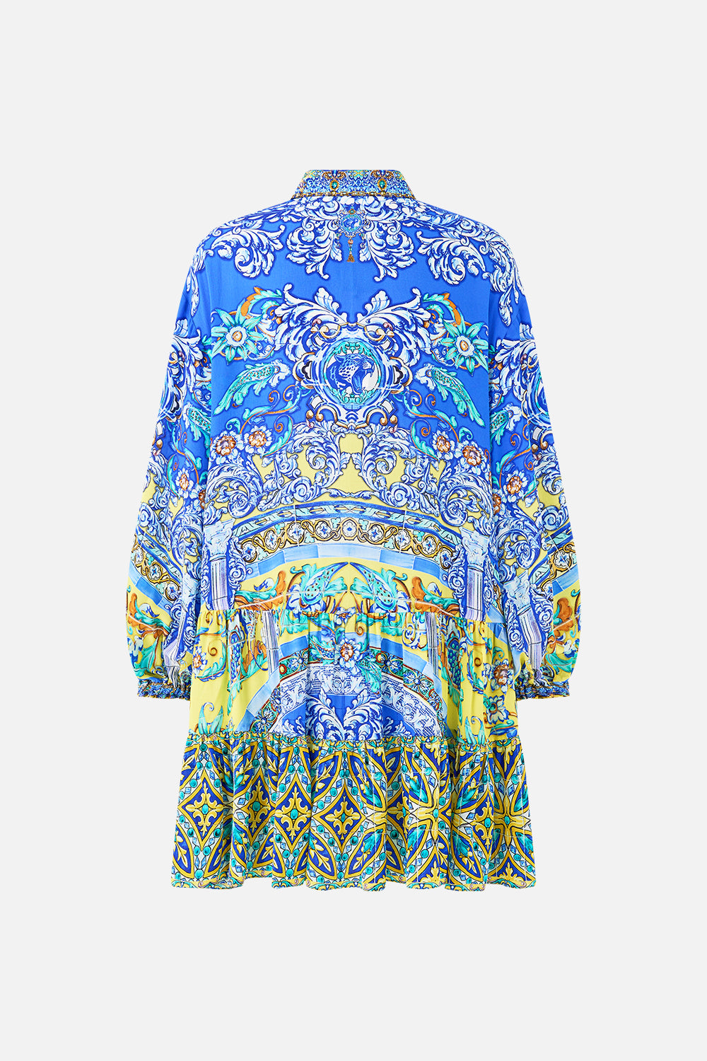 LONG SLEEVE TIERED SHORT DRESS BENEATH THE ANDALUSIAN SUN