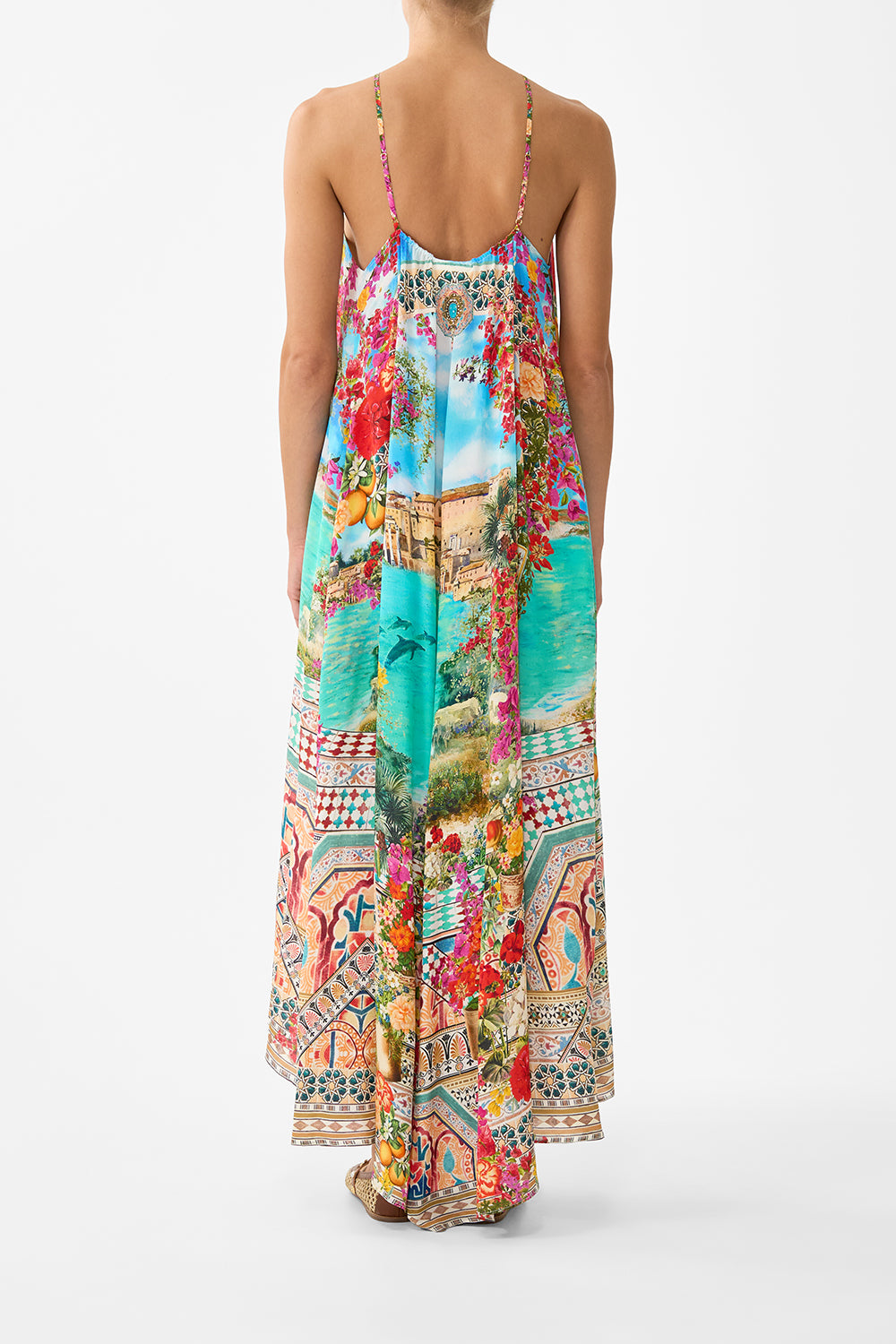 GATHER NECK HARDWARE MAXI DRESS MEET ME IN MALLORCA