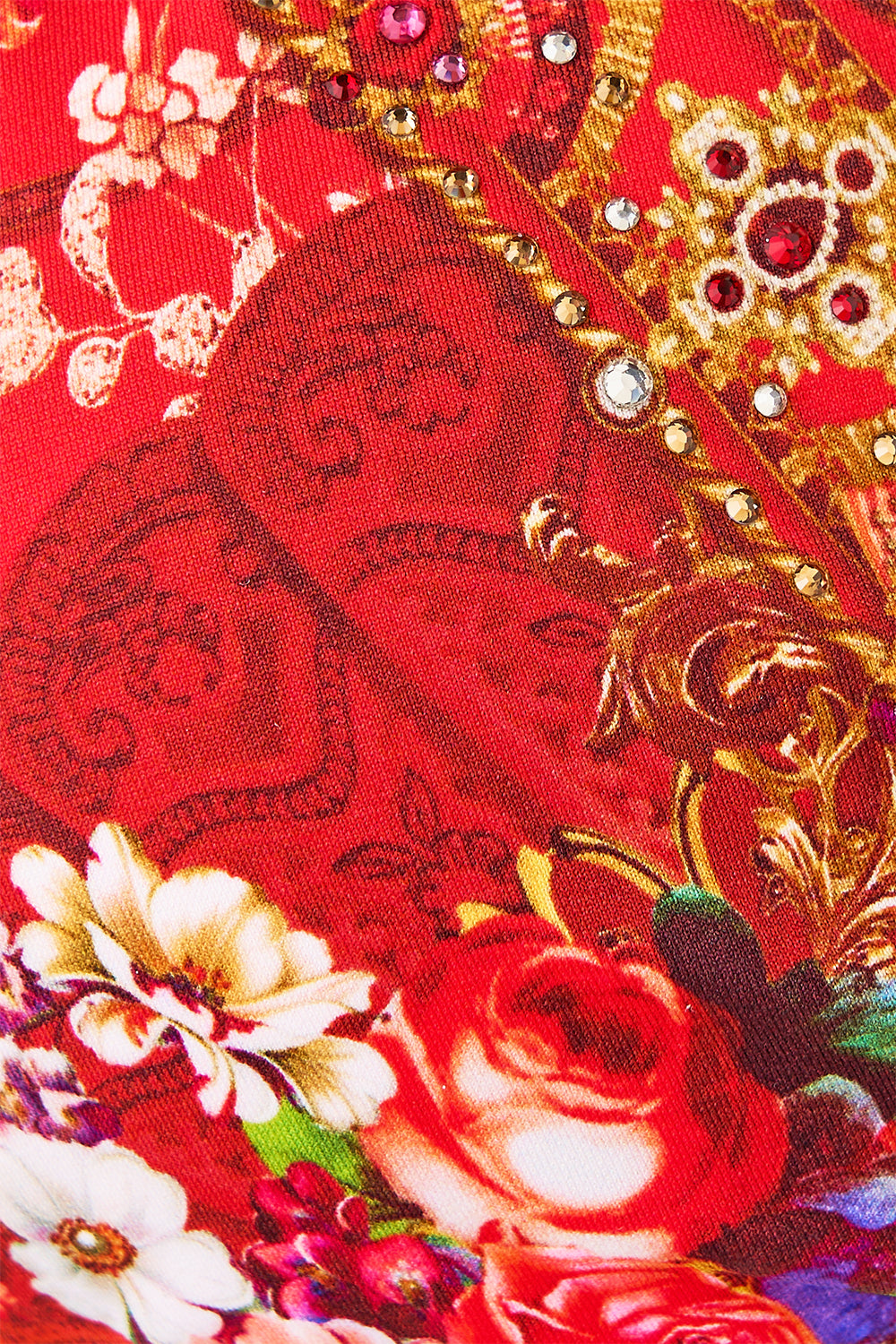 TIE SHOULDER TRI BIKINI TOP WITH ROSETTE DETAIL OLÉ OLÉ