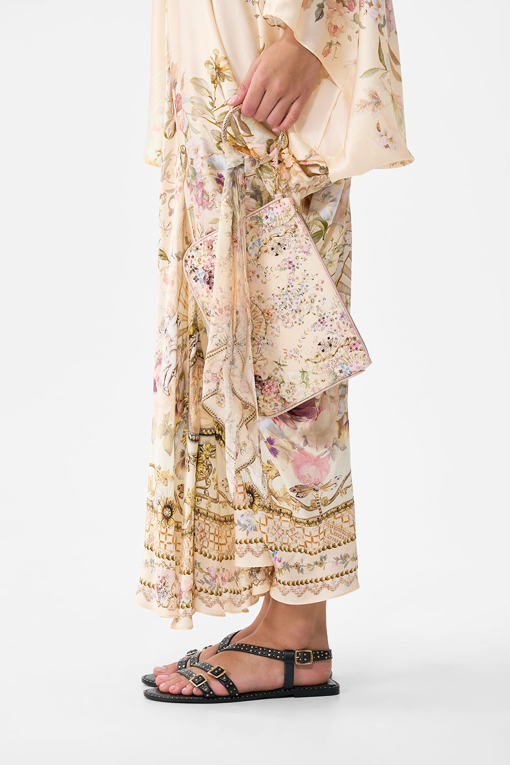 RING SCARF CLUTCH ADORNED IN ARANJUEZ