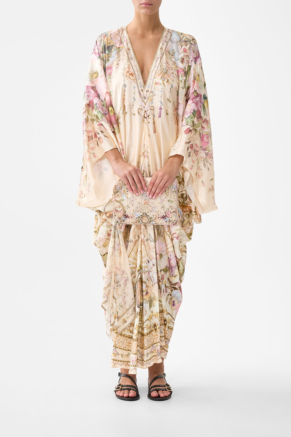 RING SCARF CLUTCH ADORNED IN ARANJUEZ