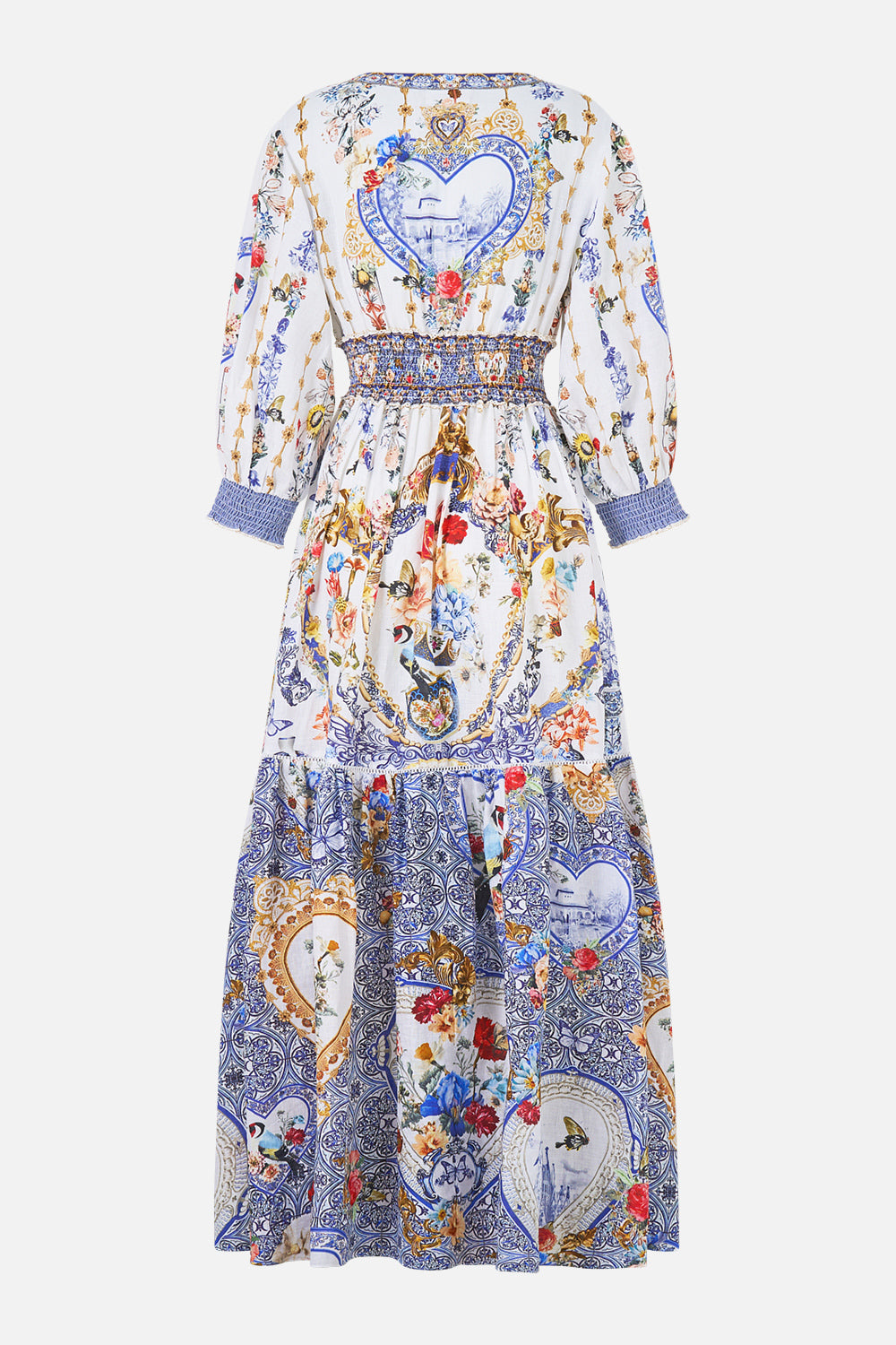 SHIRRED WAISTBAND LONG DRESS THE POTTERY PARLOUR
