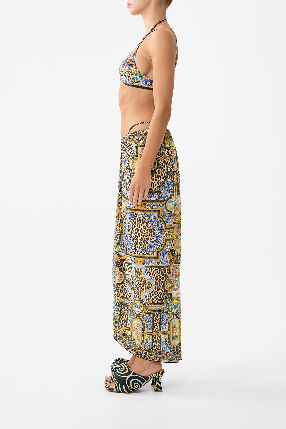 The CAMILLA MULTI WEAR BEACH MIDI DRESS WITH RING FRONT SEVILLIAN STYLE