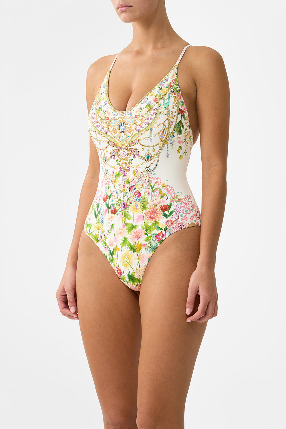 The The Call Of Catalonia Scoop Neck One Piece With Cross Back