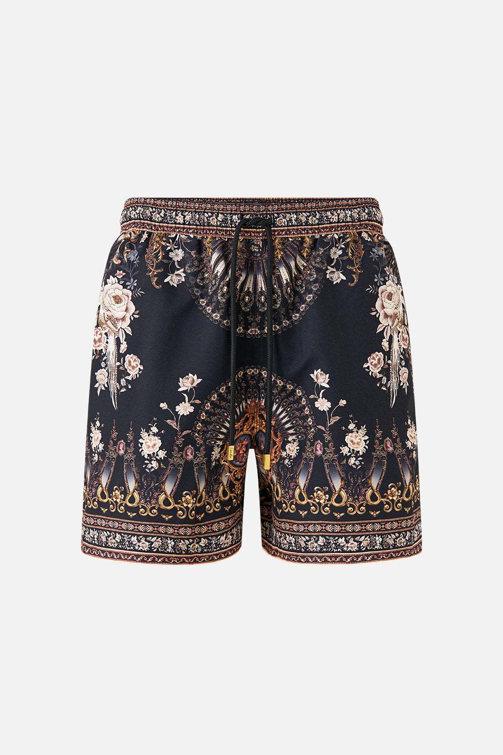 The CAMILLA MID LENGTH BOARDSHORT WITH ELASTIC WAIST FLAMENCO FOLKLORE