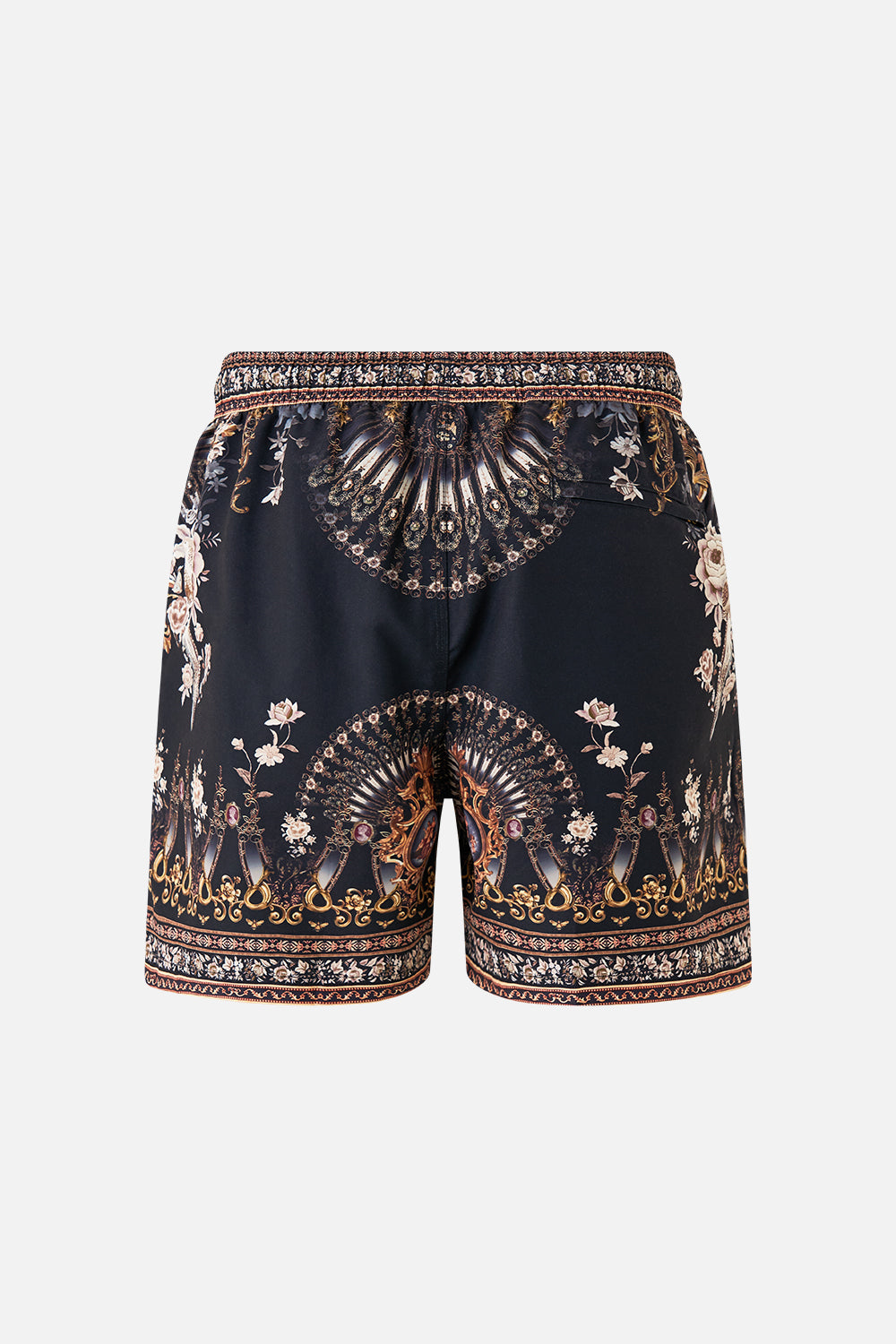 The CAMILLA MID LENGTH BOARDSHORT WITH ELASTIC WAIST FLAMENCO FOLKLORE
