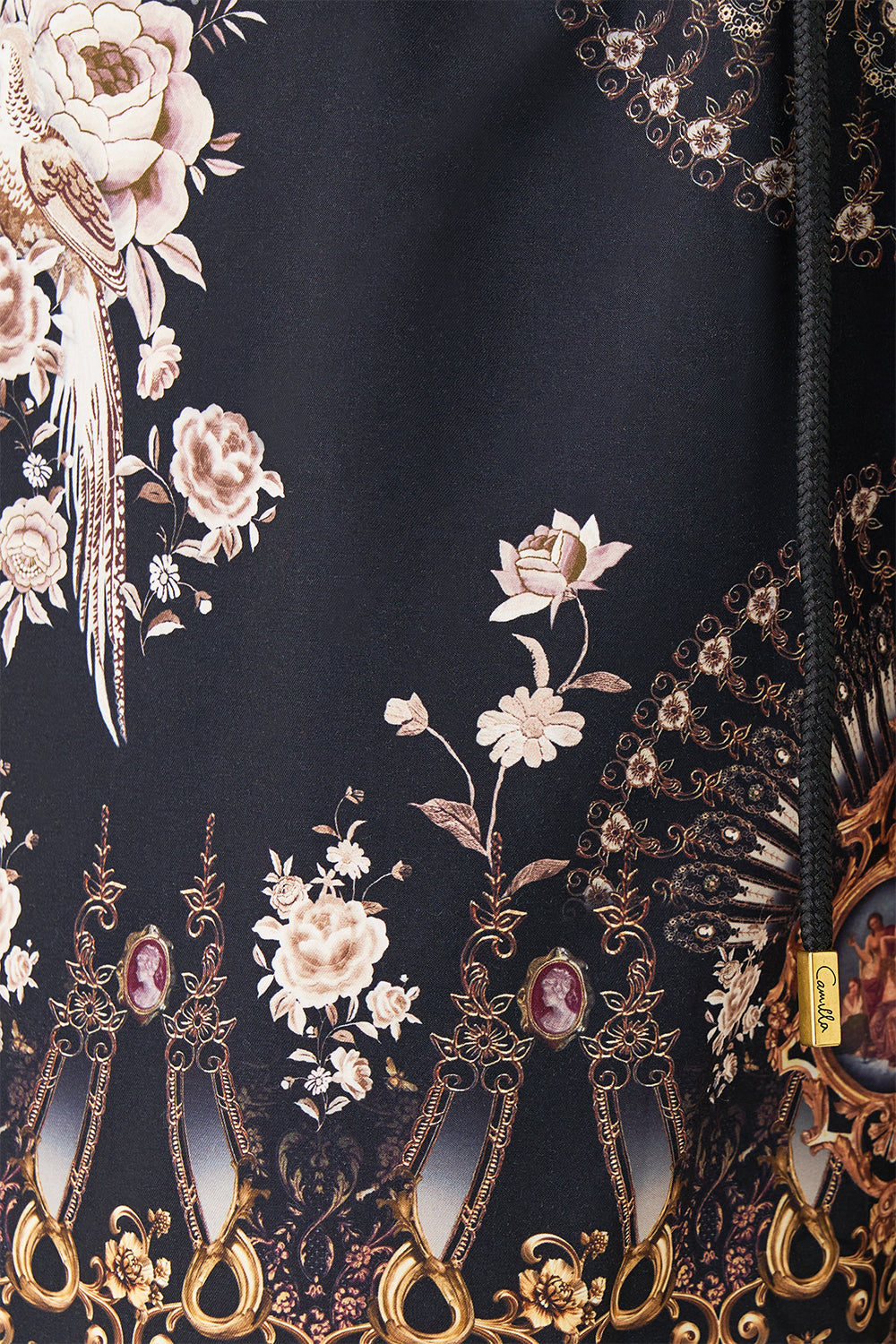 The CAMILLA MID LENGTH BOARDSHORT WITH ELASTIC WAIST FLAMENCO FOLKLORE