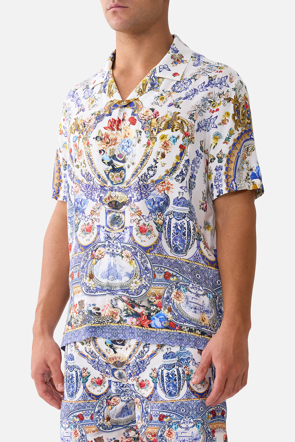 SHORT SLEEVE CAMP COLLARED SHIRT THE POTTERY PARLOUR