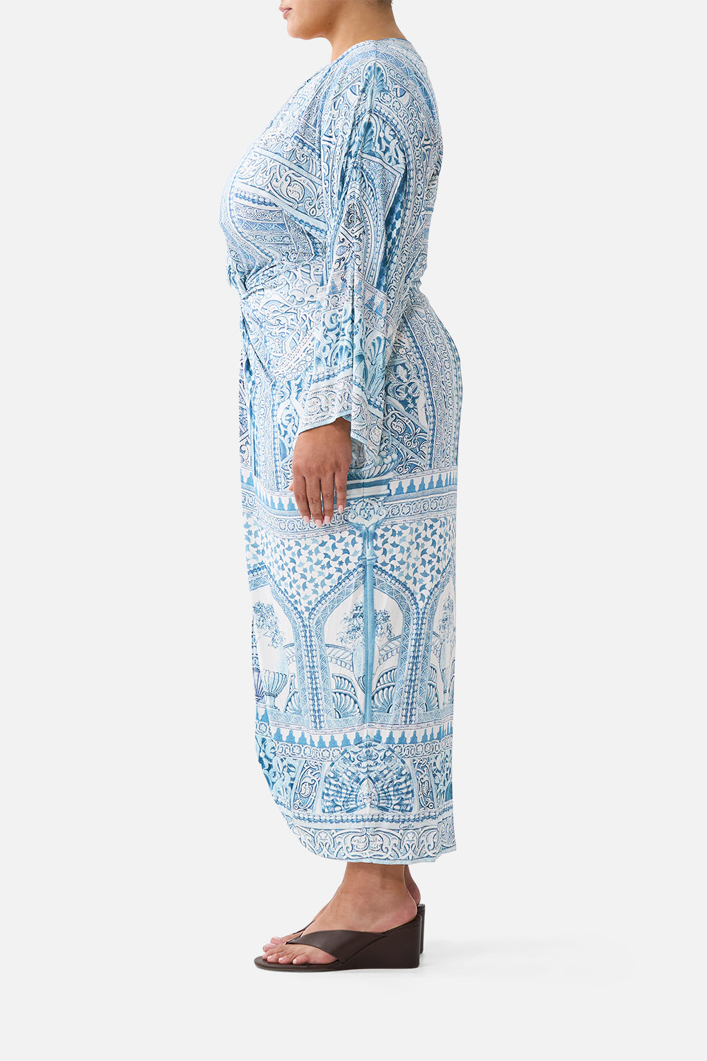 LONG SPLIT FRONT TWIST DRESS THE HUM OF THE ALHAMBRA