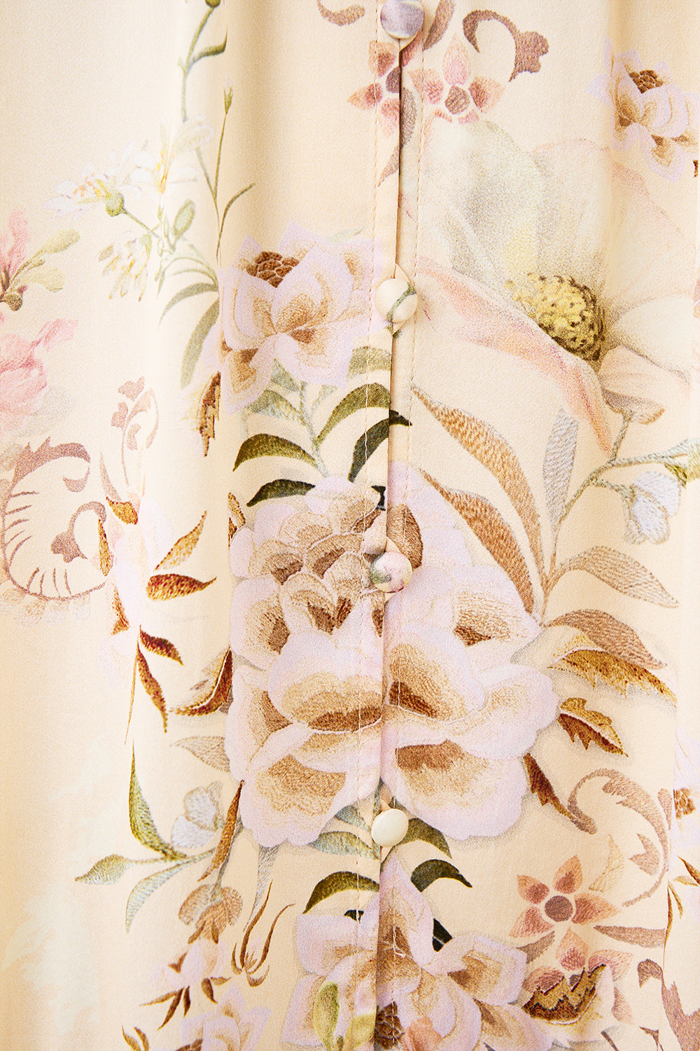LONG BUTTON FRONT DRESS ADORNED IN ARANJUEZ