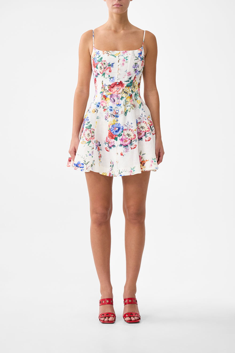 CORSET DRESS WITH SHORT FLARED SKIRT I LEFT MY HEART IN GRANADA