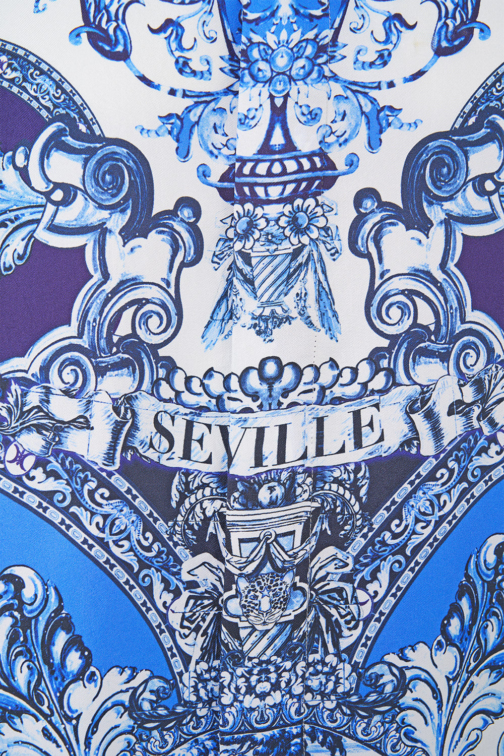 The CAMILLA LONG SLEEVE HIDDEN PLACKET SHIRT A TILED WONDERLAND