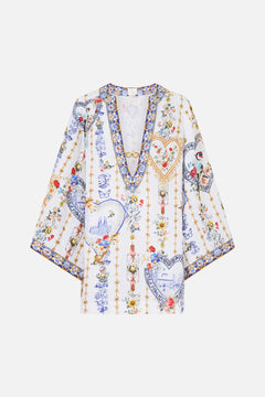 DEEP V NECK HARDWARE SHORT KAFTAN THE POTTERY PARLOUR