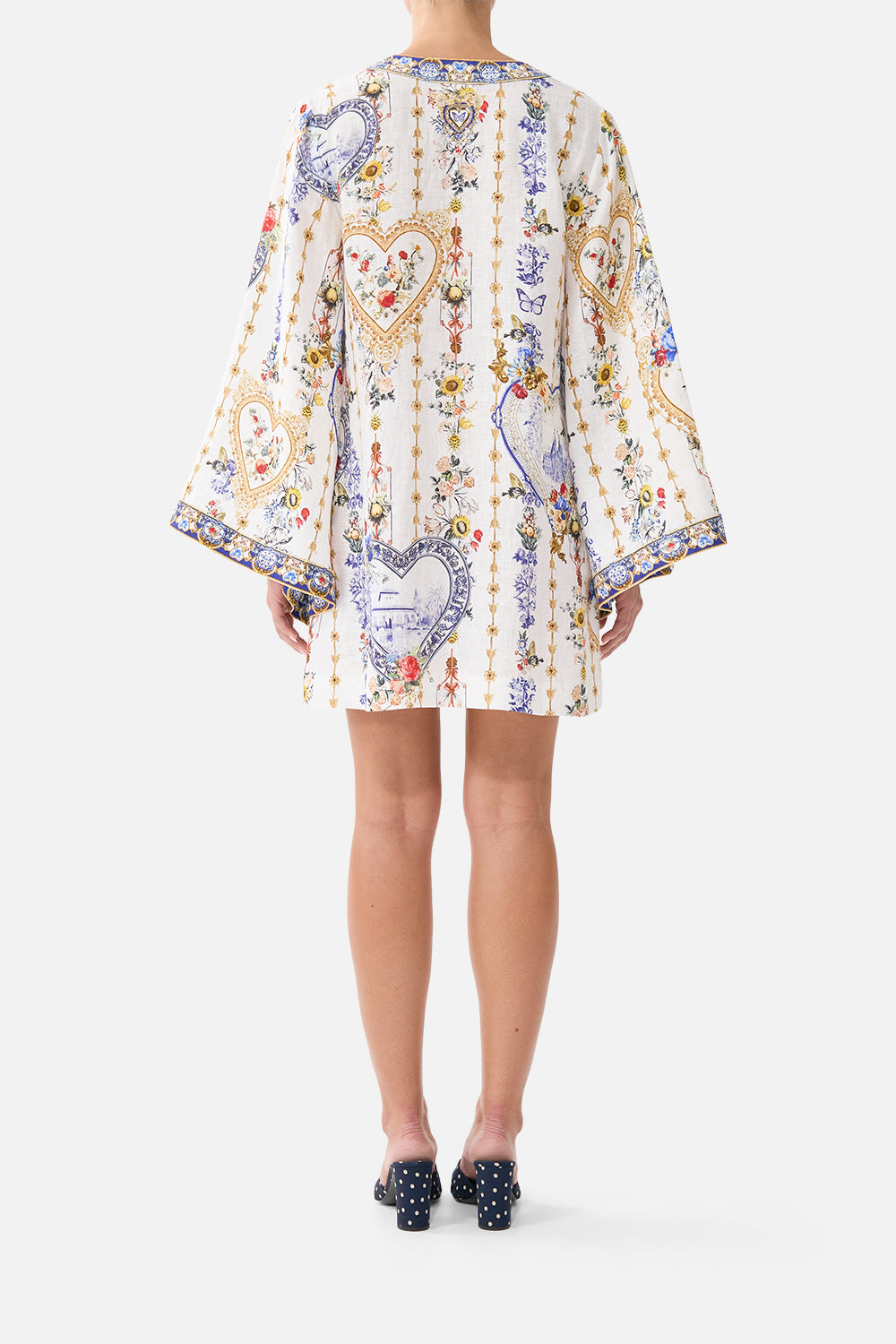 DEEP V NECK HARDWARE SHORT KAFTAN THE POTTERY PARLOUR