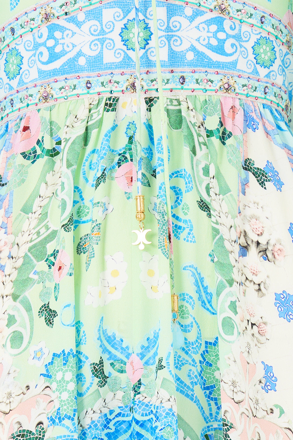 LACE UP FRONT LONG DRESS MIDSUMMER MOSAICS