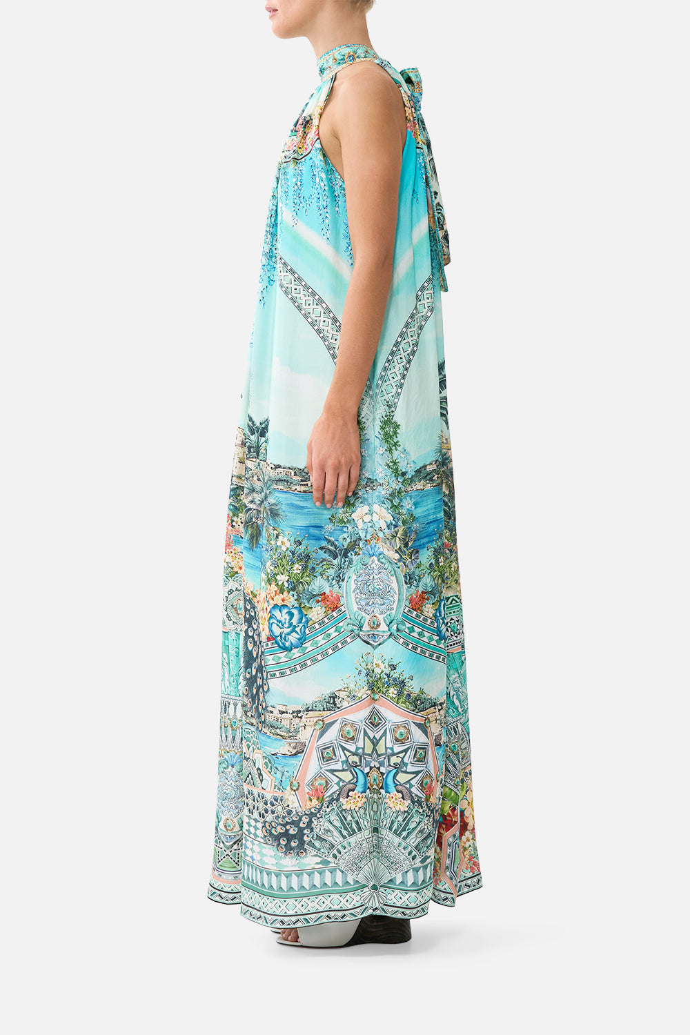 TIE NECK LONG DRESS BALEARIC BEBÉ
