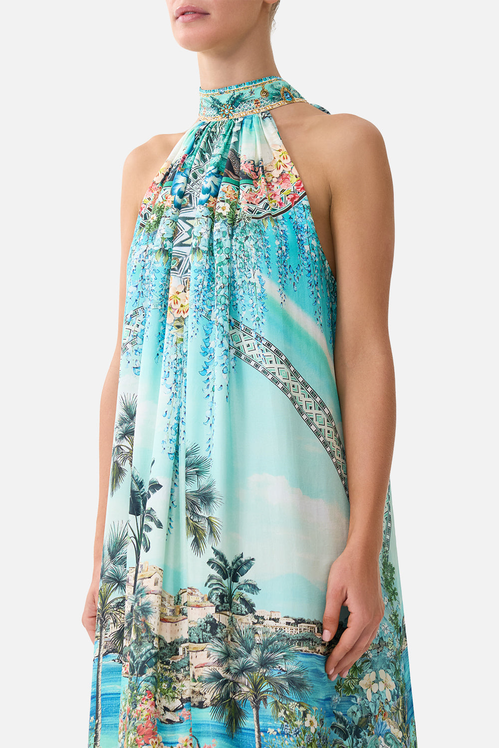 TIE NECK LONG DRESS BALEARIC BEBÉ
