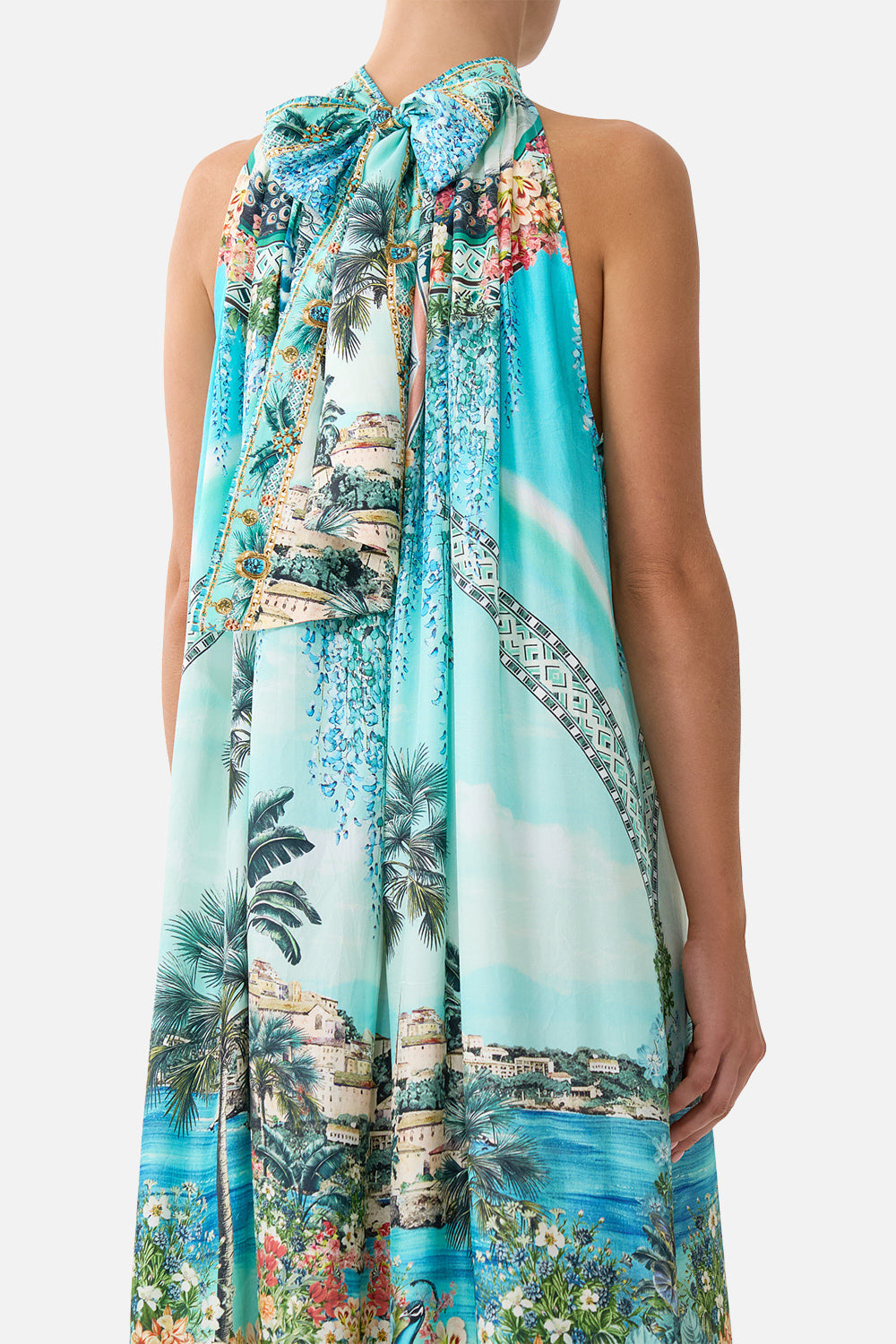 TIE NECK LONG DRESS BALEARIC BEBÉ