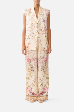 WIDE LEG WAISTED PANT ADORNED IN ARANJUEZ