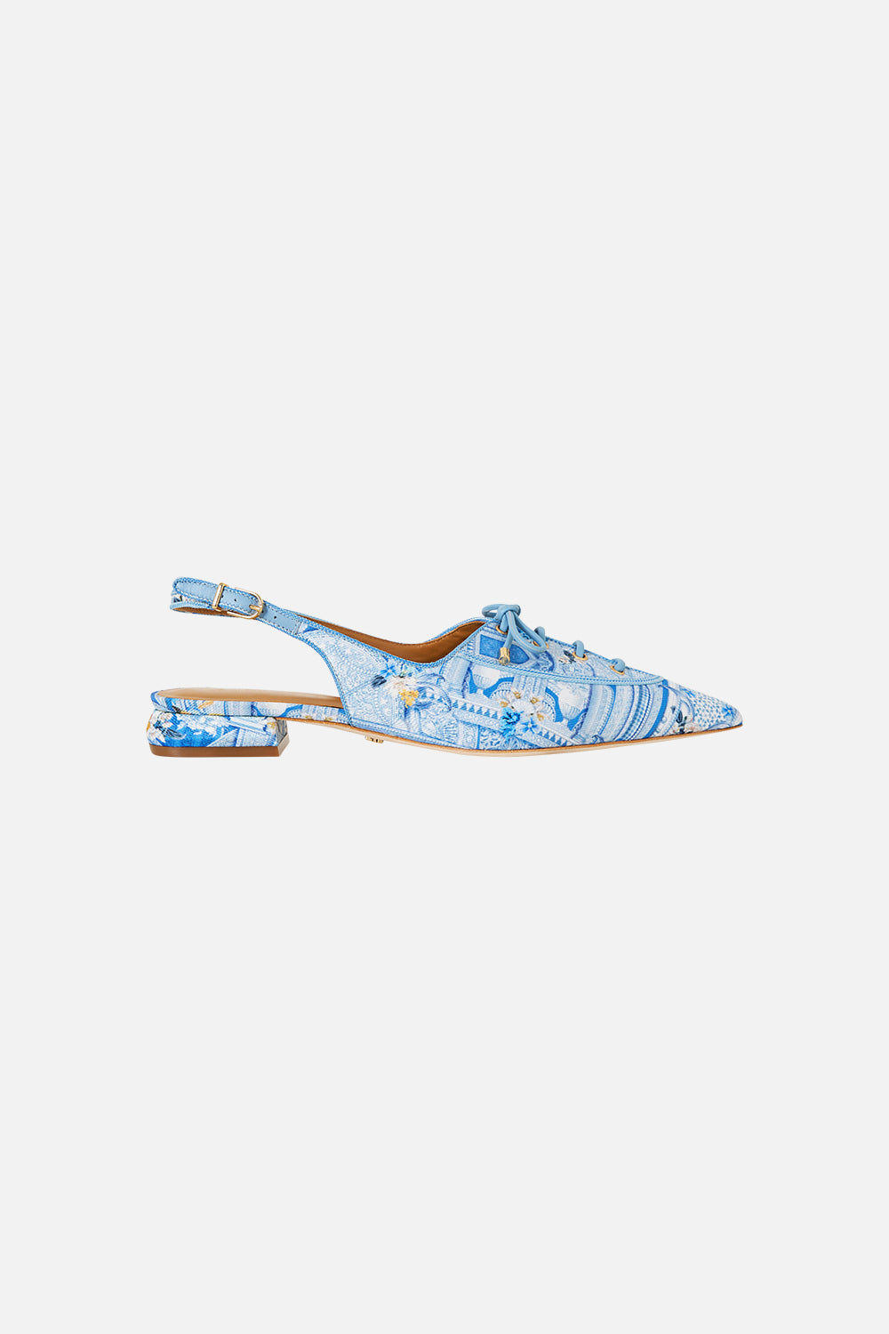 ELENA LACE UP FRONT POINTED SLINGBACK DE NADA GRANADA