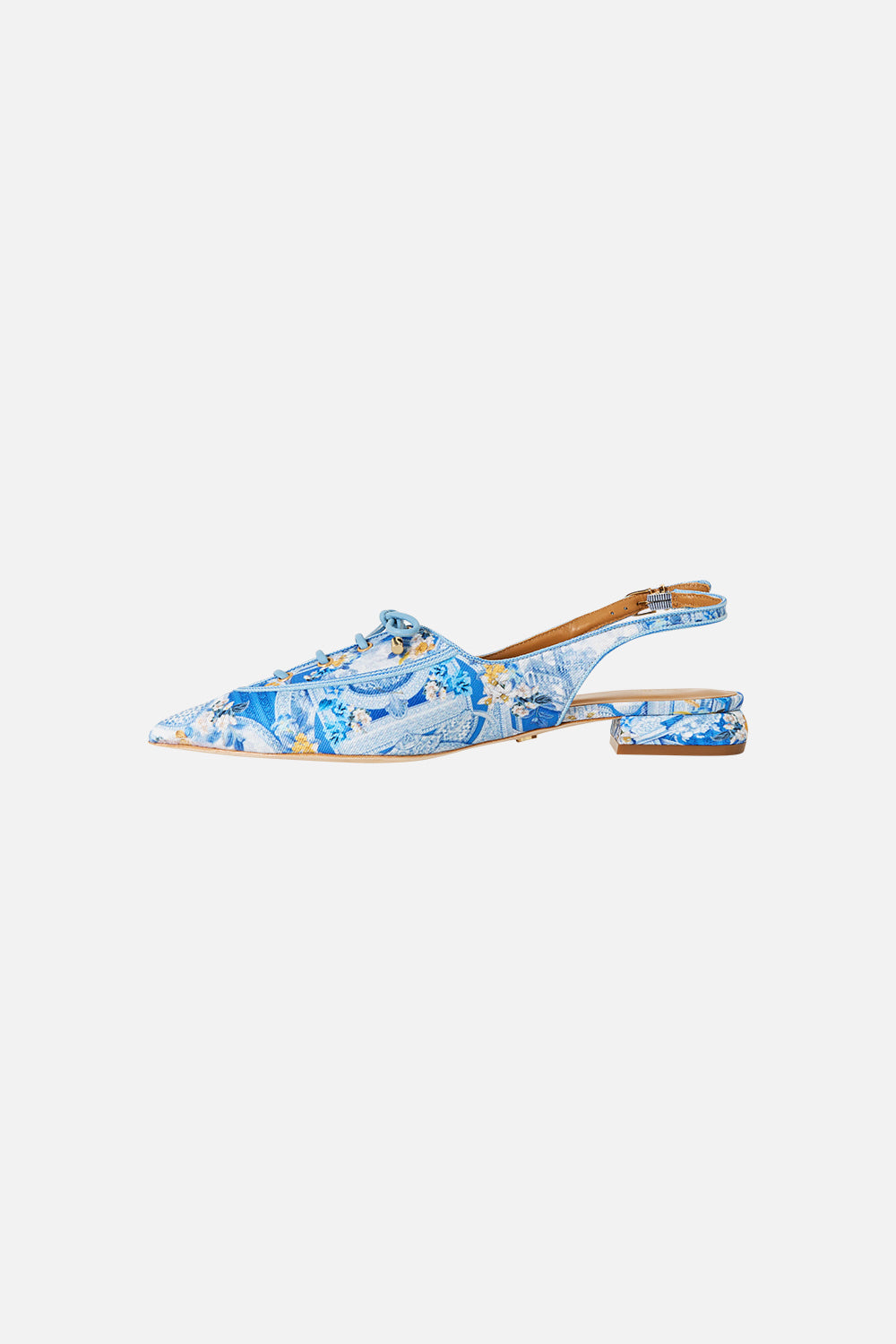 ELENA LACE UP FRONT POINTED SLINGBACK DE NADA GRANADA