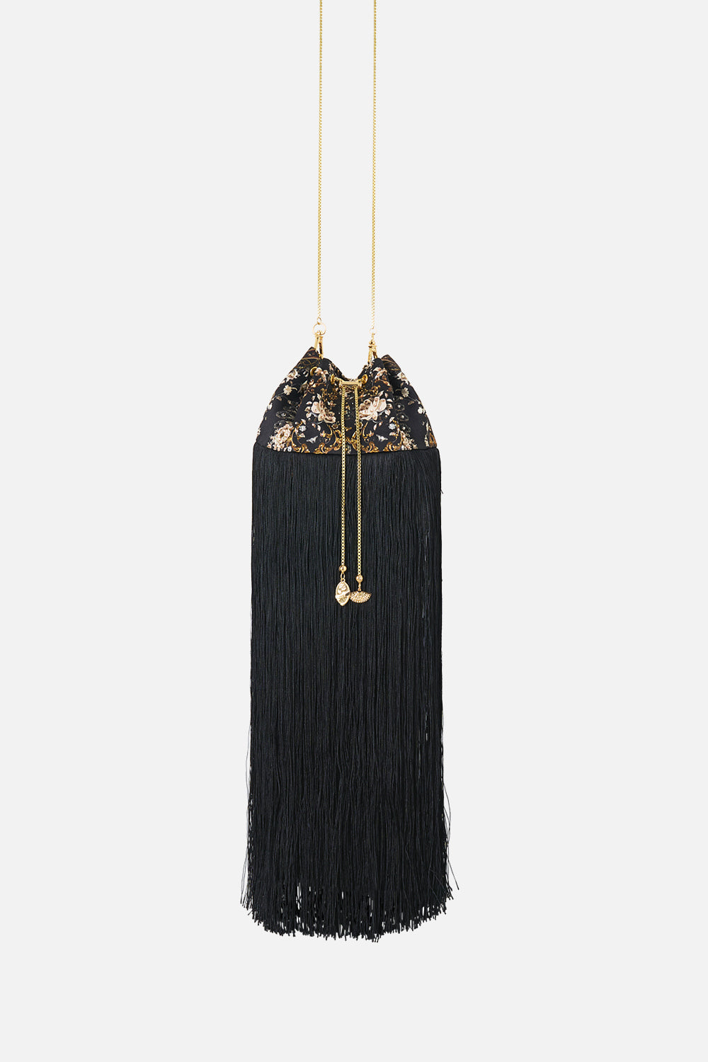 DRAWSTRING POUCH WITH FRINGING FLAMENCO FOLKLORE