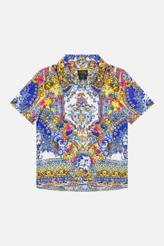 BOYS SHORT SLEEVE CAMP COLLARED SHIRT ESPAÑA NIRVANA