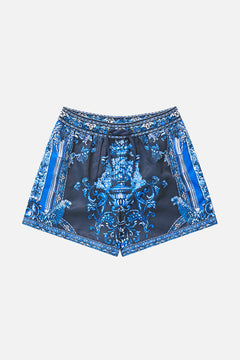 BOYS MID LENGTH BOARDSHORT WITH ELASTIC WAIST A TILED WONDERLAND
