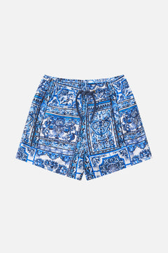 BOYS MID LENGTH BOARDSHORT WITH ELASTIC WAIST AZUL ARISTOCRACY