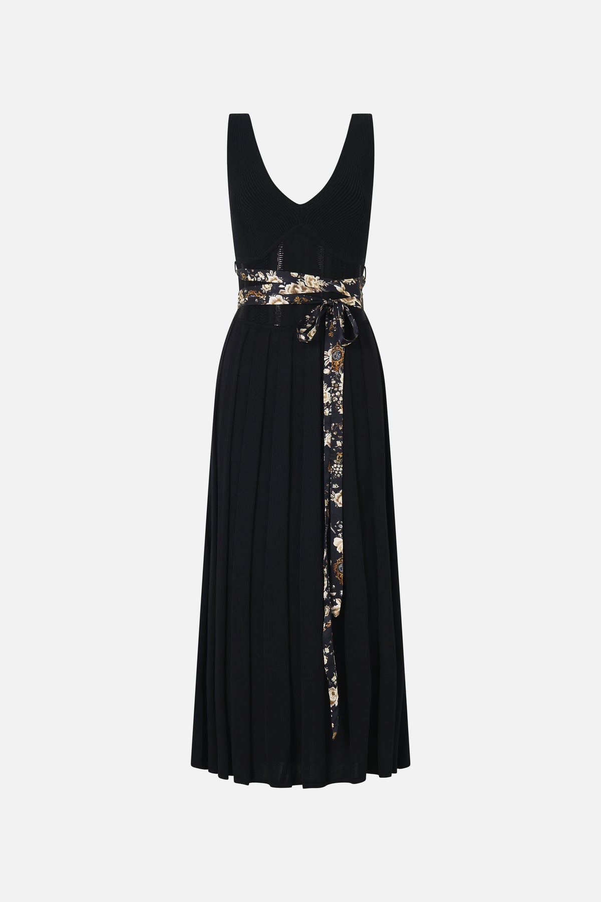 The CAMILLA CORSET DETAIL FLARE KNIT DRESS FLAMENCO FOLKLORE