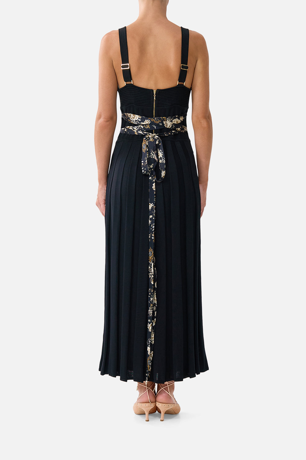 The CAMILLA CORSET DETAIL FLARE KNIT DRESS FLAMENCO FOLKLORE
