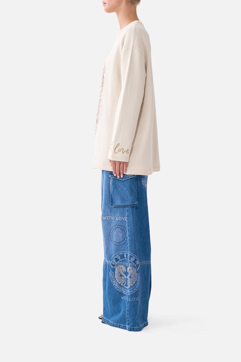 The CAMILLA BOXY CREW NECK JUMPER ARANJUEZ ANIMALIA