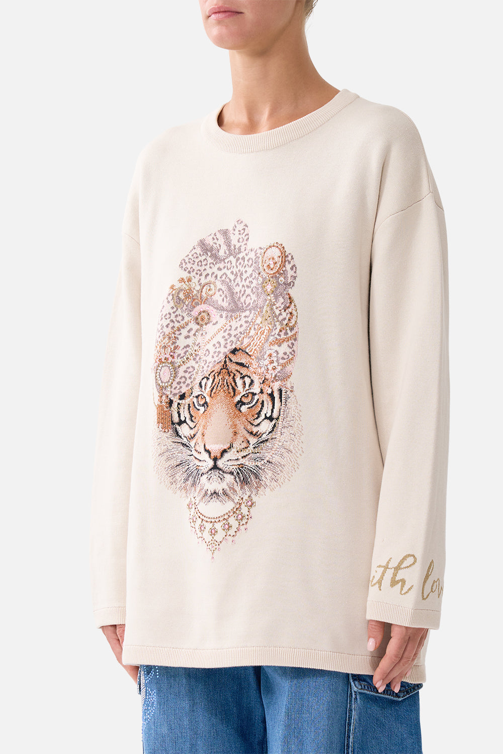 The CAMILLA BOXY CREW NECK JUMPER ARANJUEZ ANIMALIA