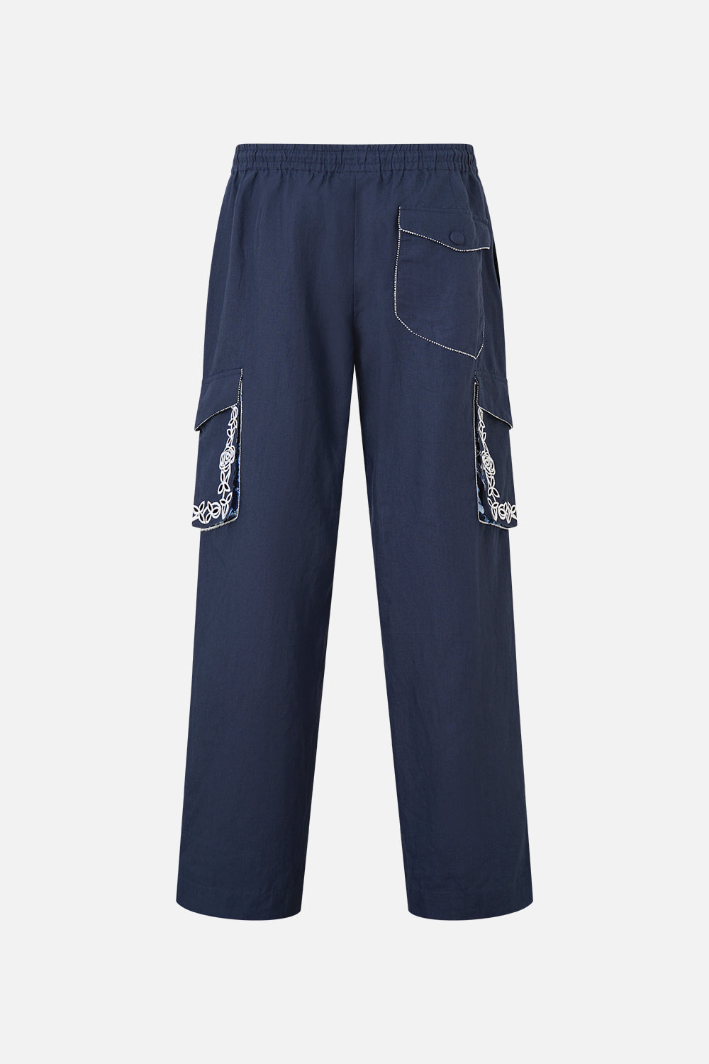 CARGO PANT WITH ELASTIC WAIST A TILED WONDERLAND