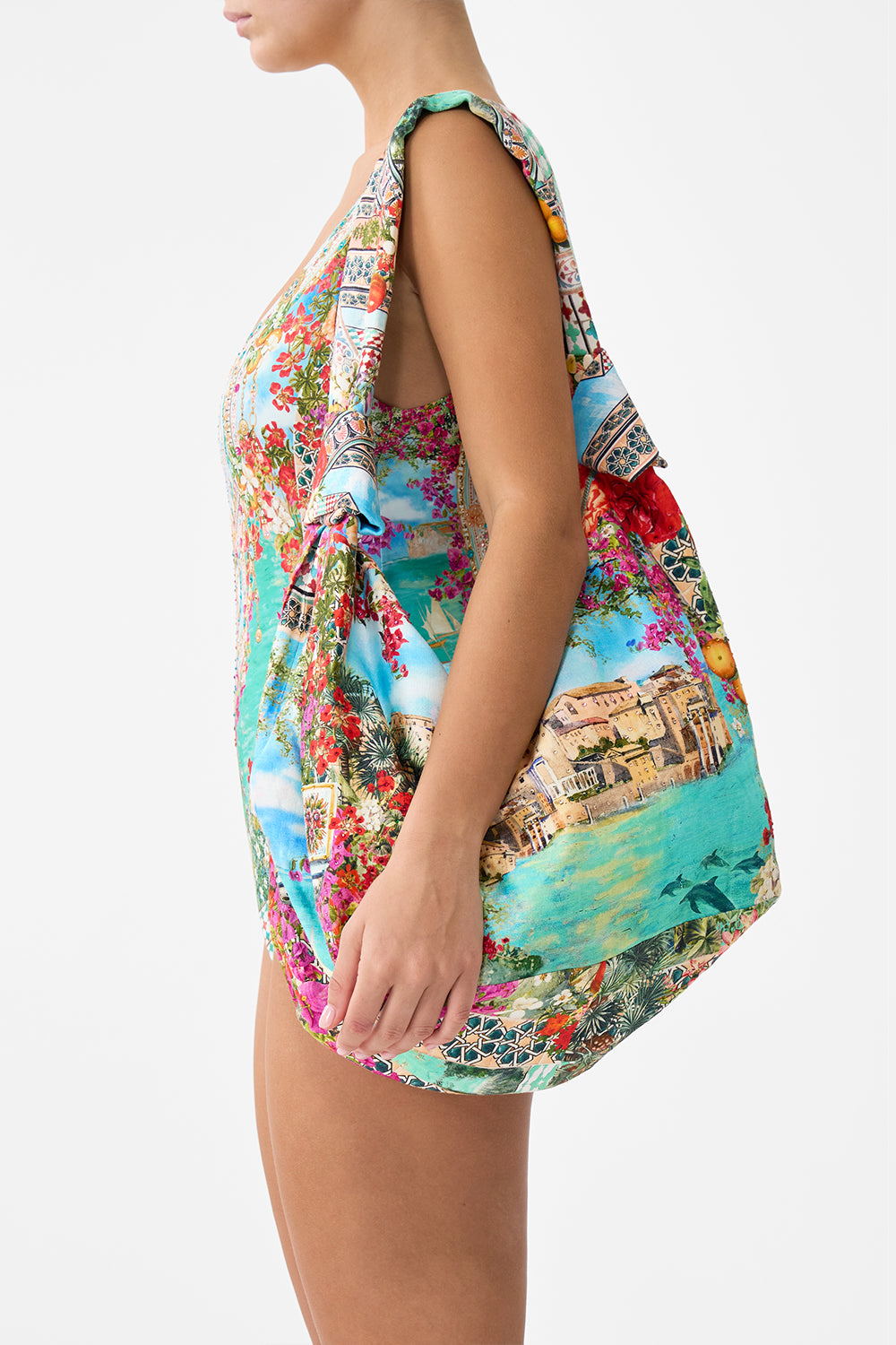 SLOUCH SHOULDER BAG WITH KNOT DETAILS MEET ME IN MALLORCA