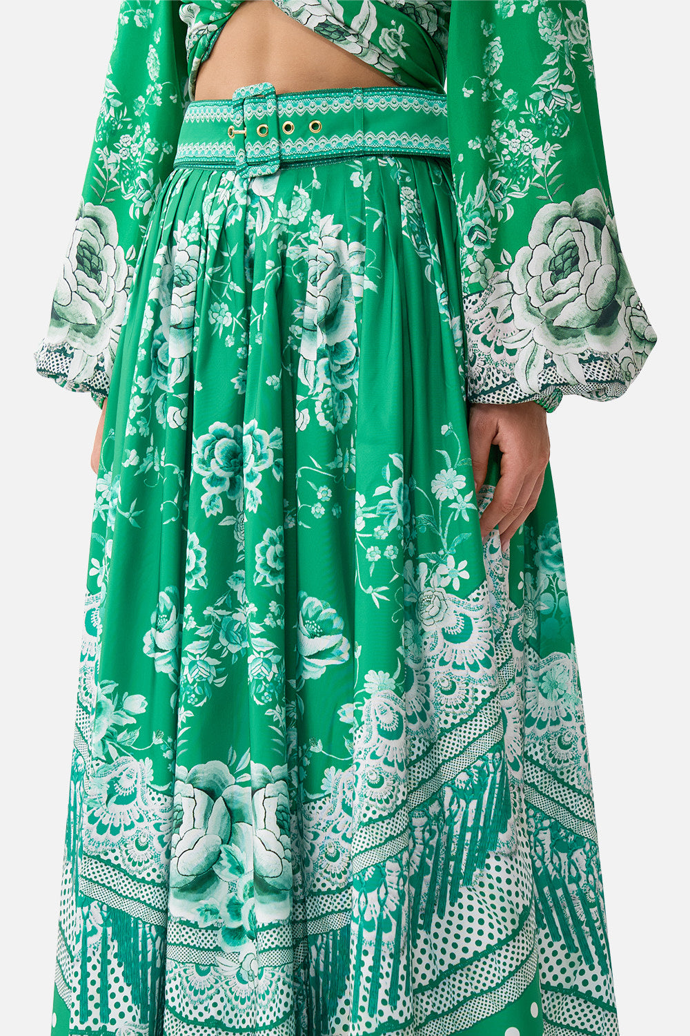 The CAMILLA BELTED MAXI SKIRT SACROMONTE SEÑORITA