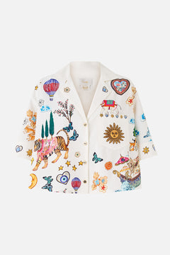 CROPPED CAMP COLLAR BLOUSE KAPADOKYA KITSCH