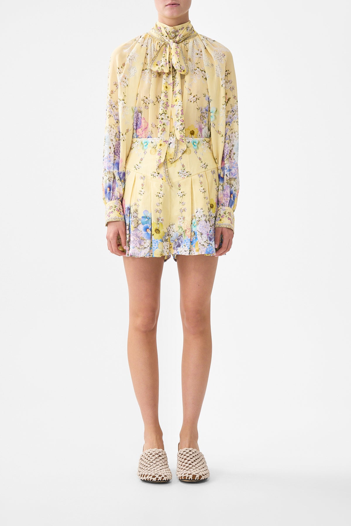 The CAMILLA DETACHABLE PUSSY BOW RAGLAN BLOUSE DARLING BUDSDARLING BUDS