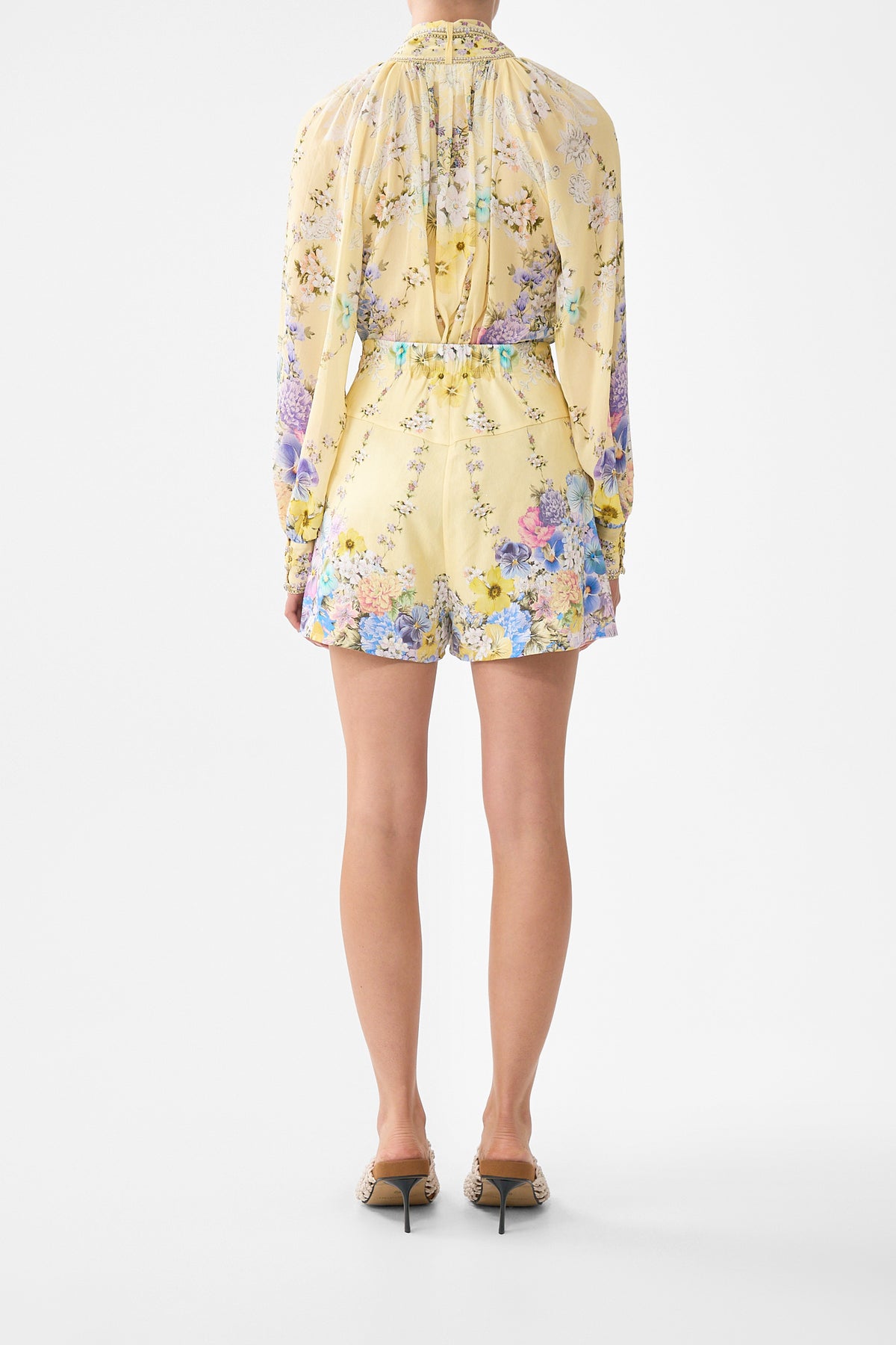 The CAMILLA DETACHABLE PUSSY BOW RAGLAN BLOUSE DARLING BUDS