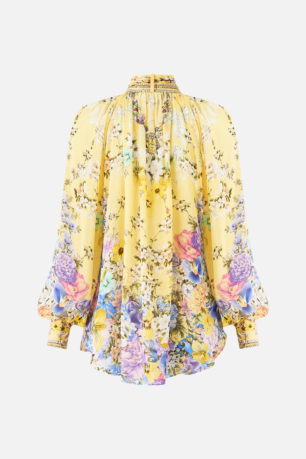 The CAMILLA DETACHABLE PUSSY BOW RAGLAN BLOUSE DARLING BUDS