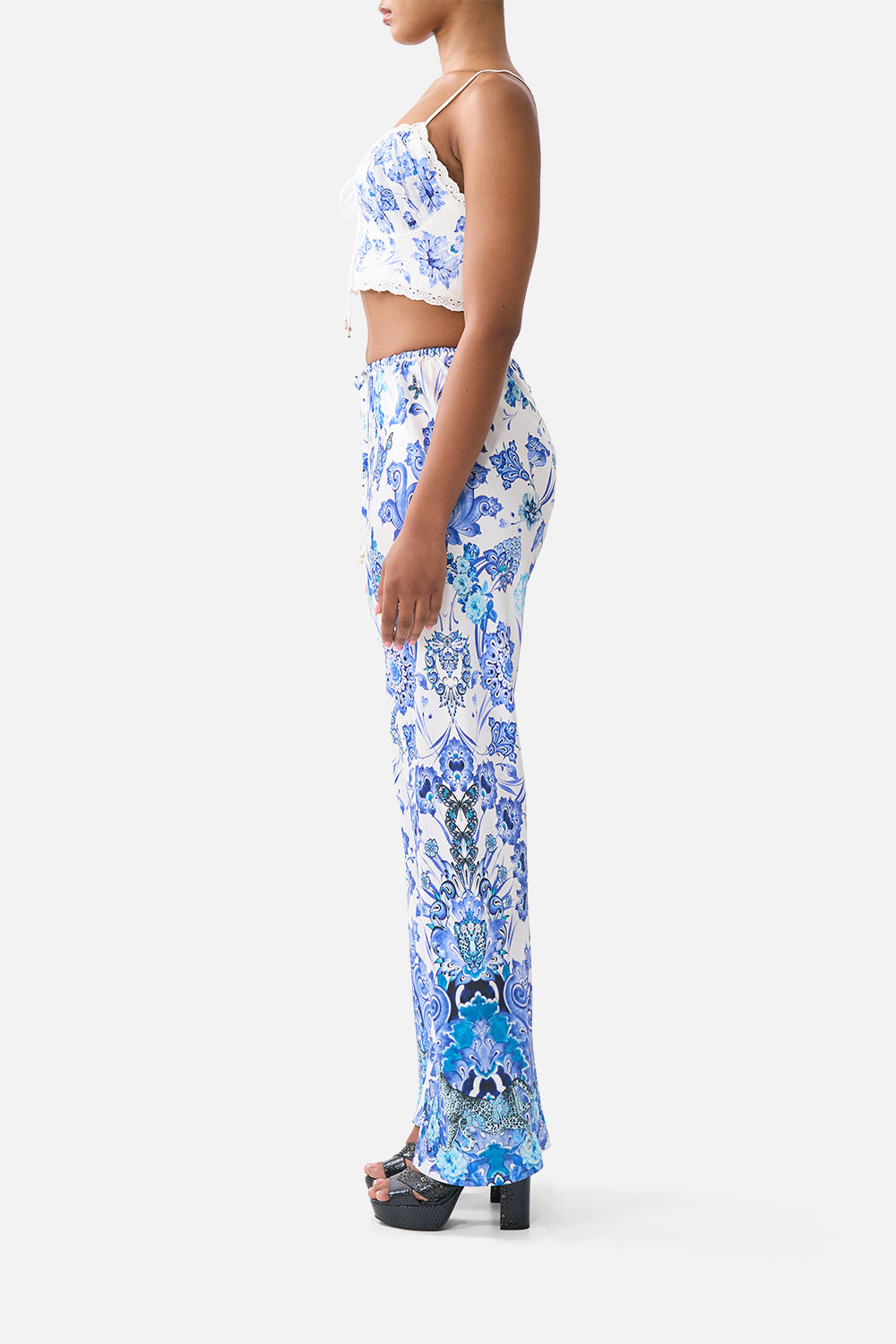 The CAMILLA BIAS CUT DRAWSTRING PANT ALL ABOUT THAT LACE