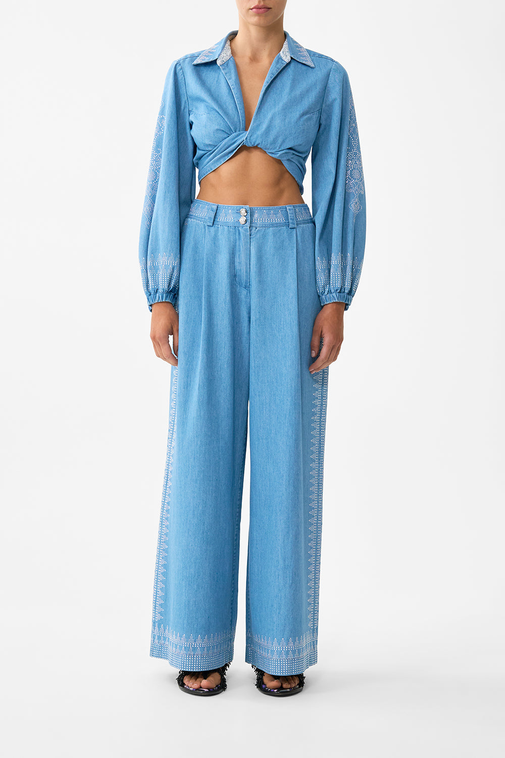 The CAMILLA FULL LENGTH WIDE LEG TROUSER THE HUM OF THE ALHAMBRATHE HUM OF THE ALHAMBRA