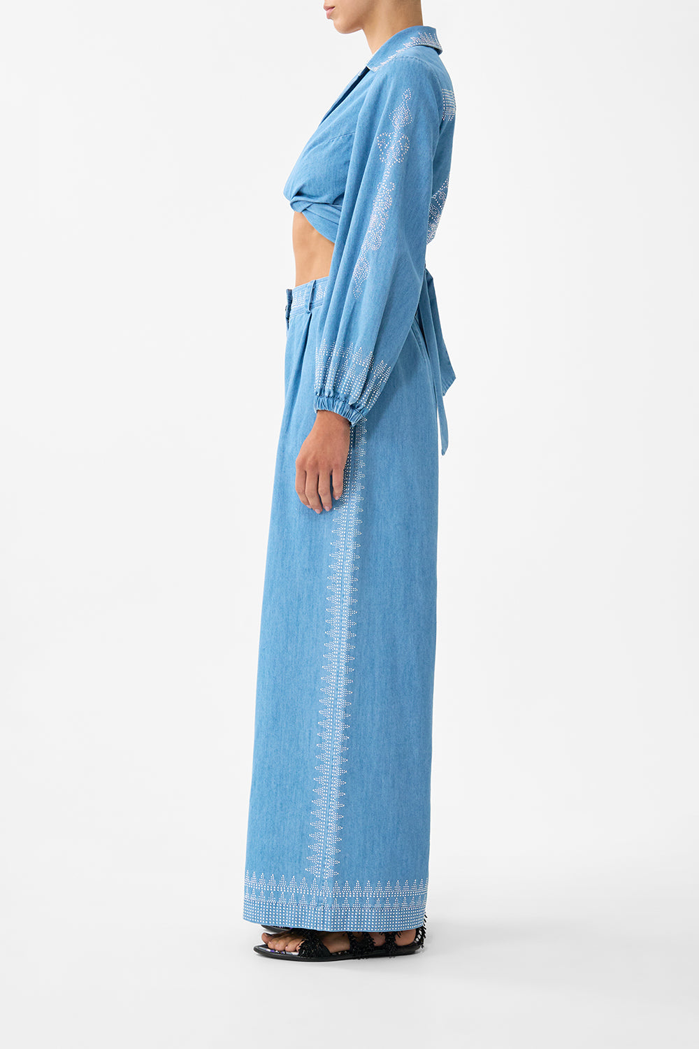 The CAMILLA FULL LENGTH WIDE LEG TROUSER THE HUM OF THE ALHAMBRA