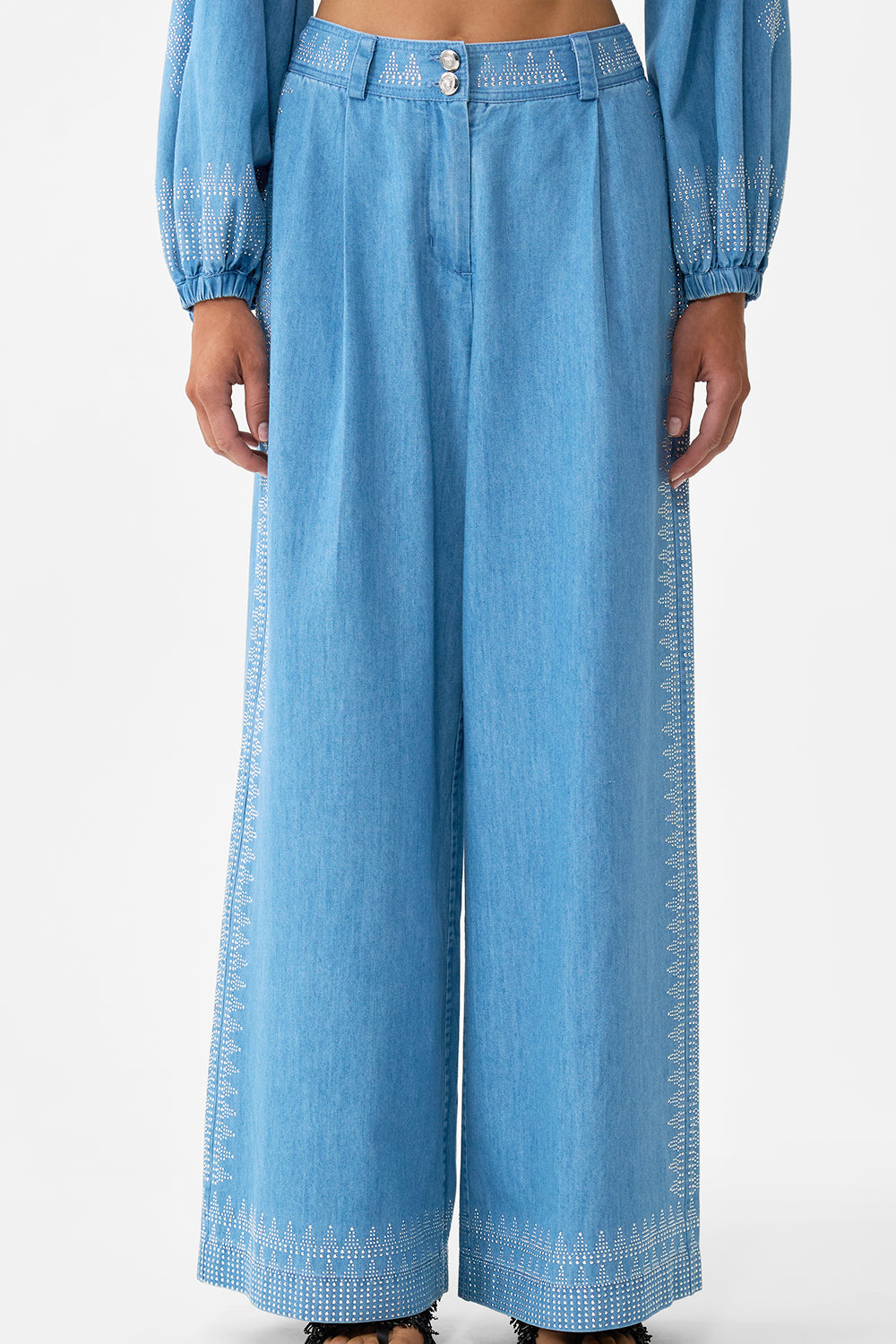 The CAMILLA FULL LENGTH WIDE LEG TROUSER THE HUM OF THE ALHAMBRA