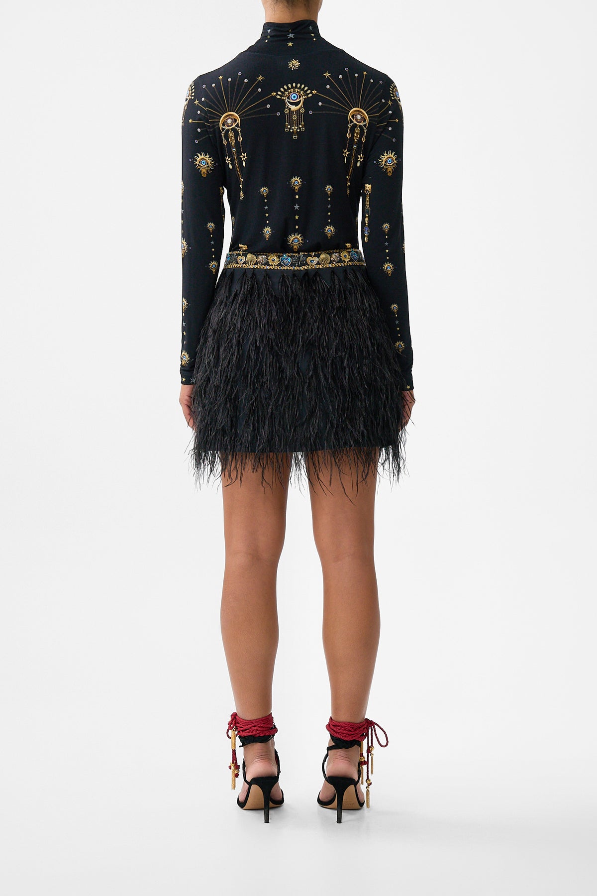 FEATHER MINI SKIRT AMULETS AND ALCHEMY