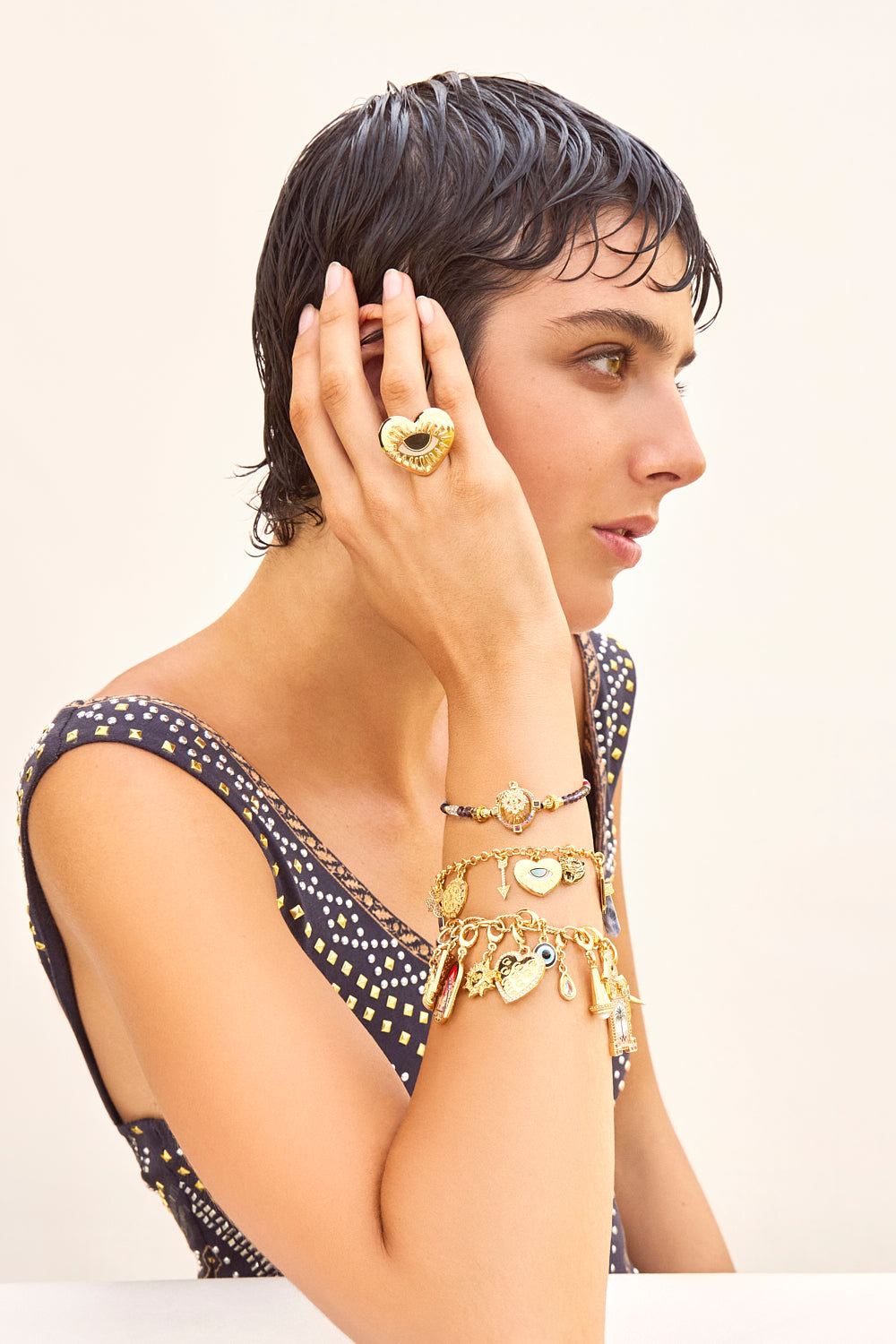 SULTANS, SCRIBES & SHAMANS CHARM BRACELET GOLD