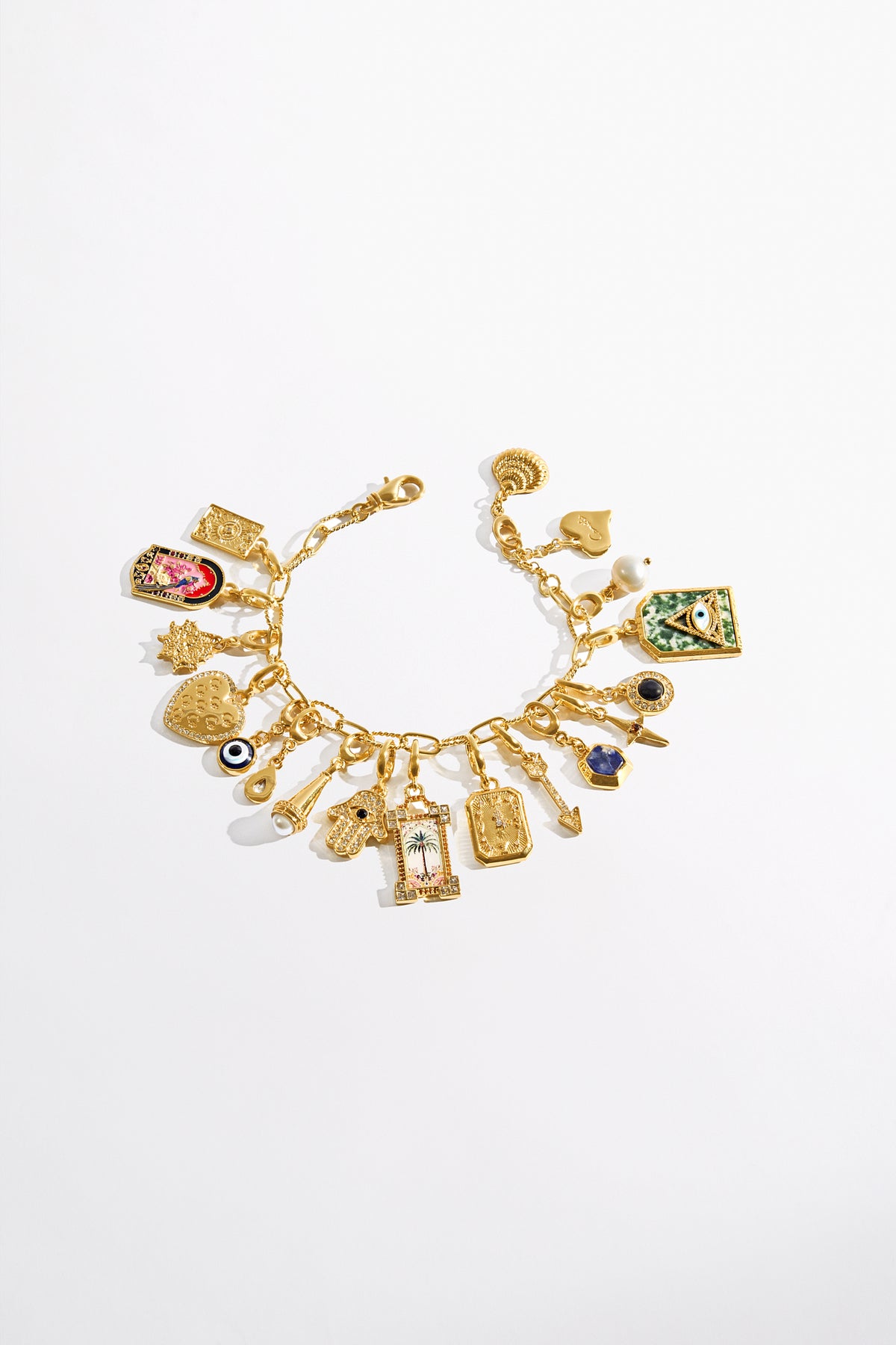 The CAMILLA SULTANS, SCRIBES & SHAMANS CHARM BRACELET GOLD