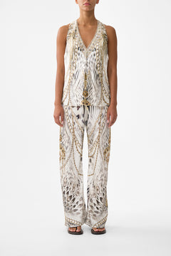 V-NECK TOP WITH KNOT BACK LADY LIONHEART