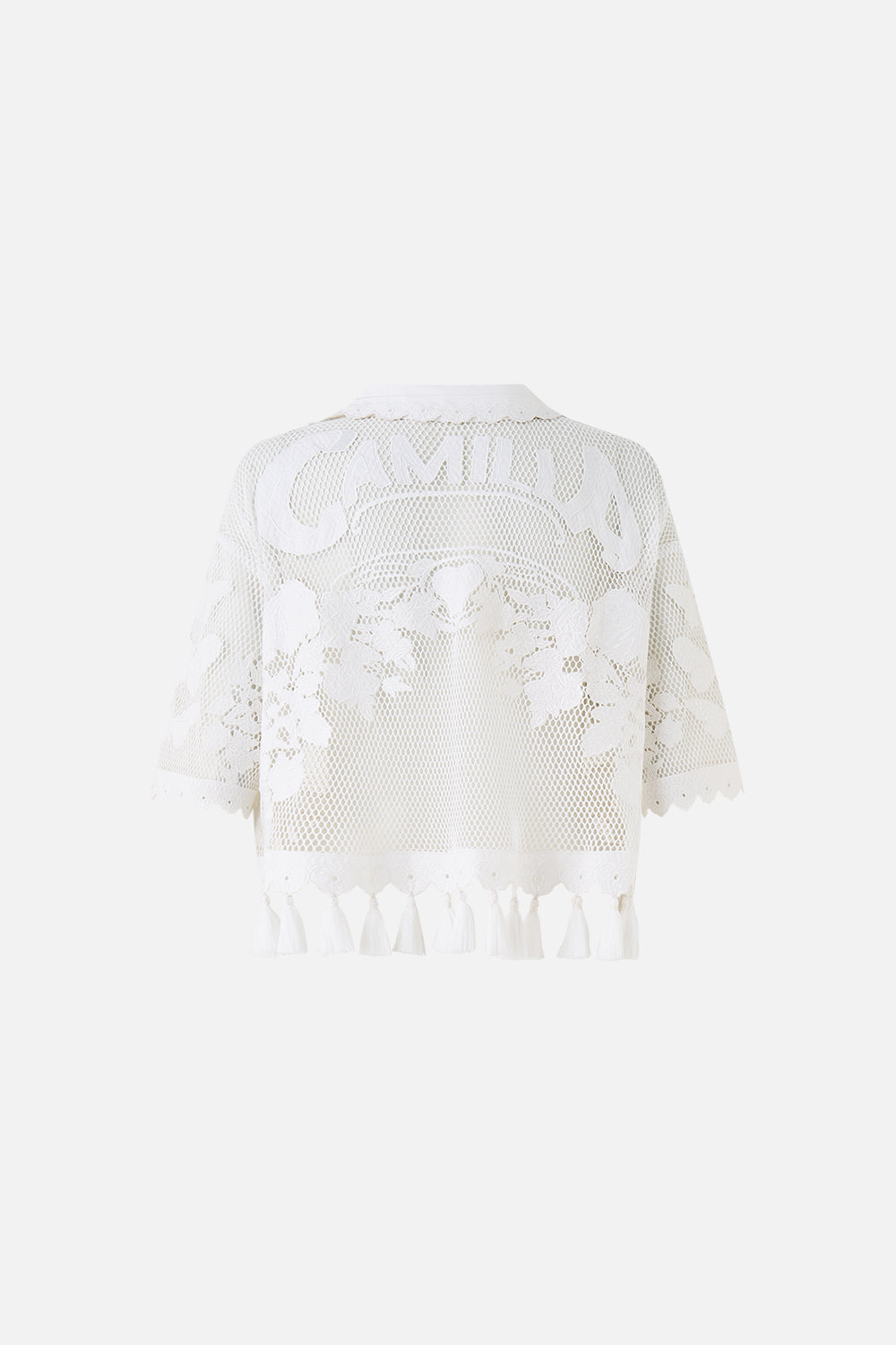 The CAMILLA CROPPED COLLAR BLOUSE WITH BUTTON FRONT KAPADOKYA KITSCH