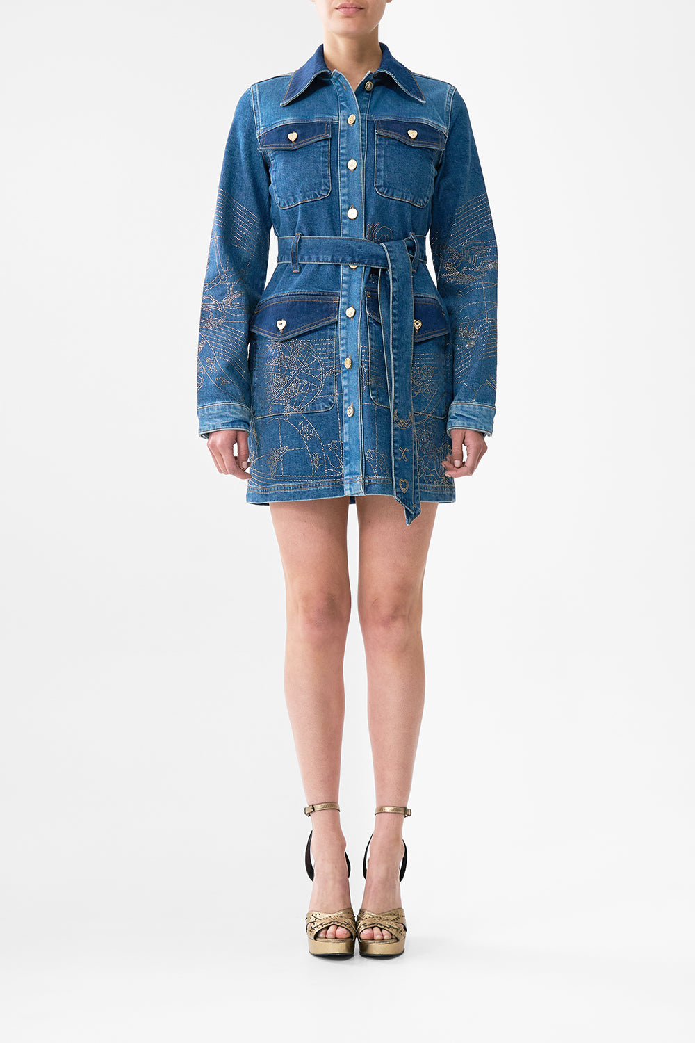 Denim Jenna Zodiac Zone Belted Mini Dress | CAMILLA AU – CAMILLA Denim Jenna Zodiac Zone Belted Mini Dress | CAMILLA AU – CAMILLA